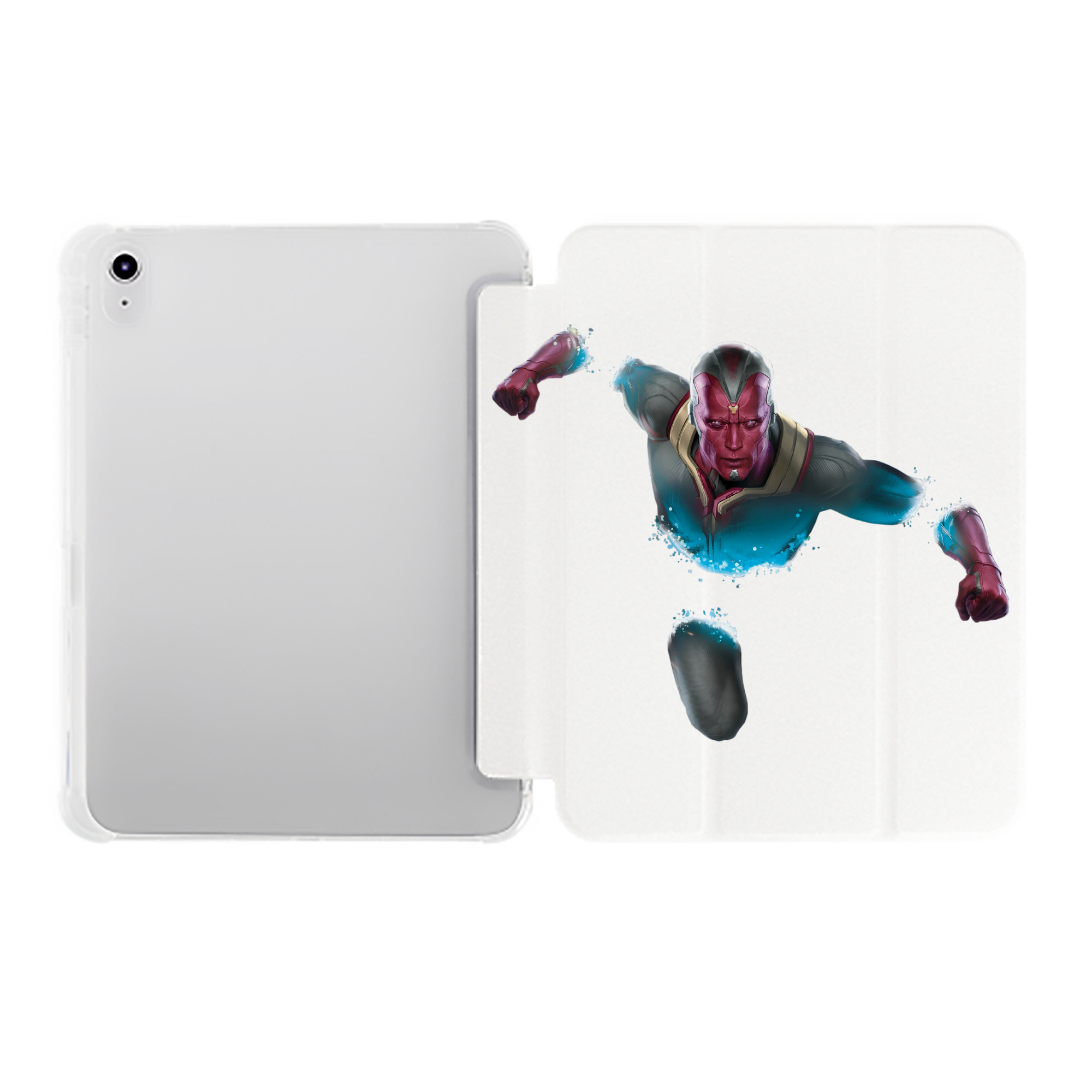 （画像用） アベンジャーズ The Avengers IPad ケース ペン収納付き 三つ折りスタンド PUレザー×シリコン 対応機種9.5/10.5/10.9インチ